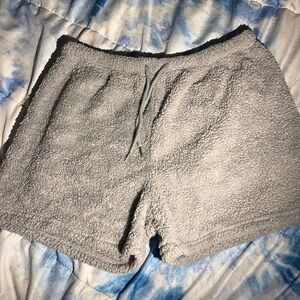 Fuzzy Grey Shorts (Size: XL)